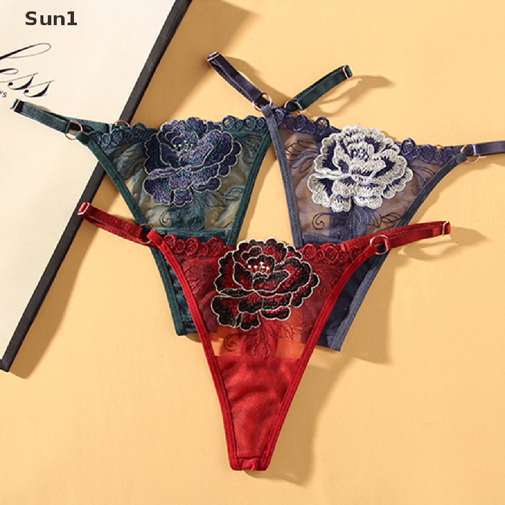 Quần Lót Dây Trong Suốt Thêu Hoa Gợi Cảm Cho Nữ 1 &gt;