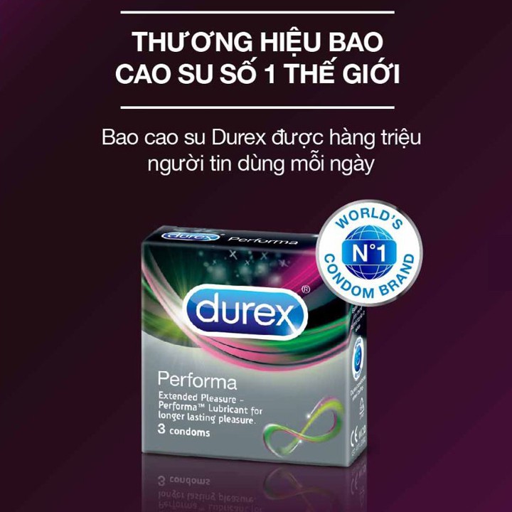 [ CAM KẾT CHÍNH HÃNG ] Gel Bôi Trơn Âm Đạo Durex K-Y Jelly 50g - 2 Hộp Bao Cao Su Durex Performa Chống Xuất Tinh Sớm