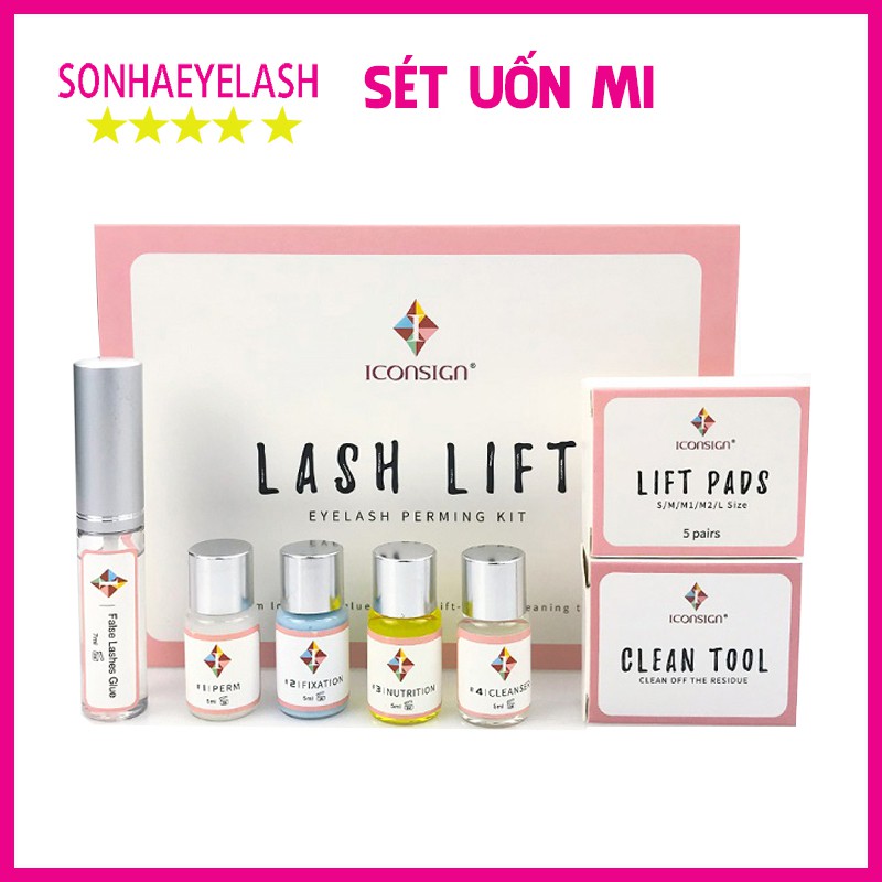 Sét uốn mi collagen 3D 6D, sét uốn mi LASH LIFT Hàn Quốc, dụng cụ mi Sơn Hà