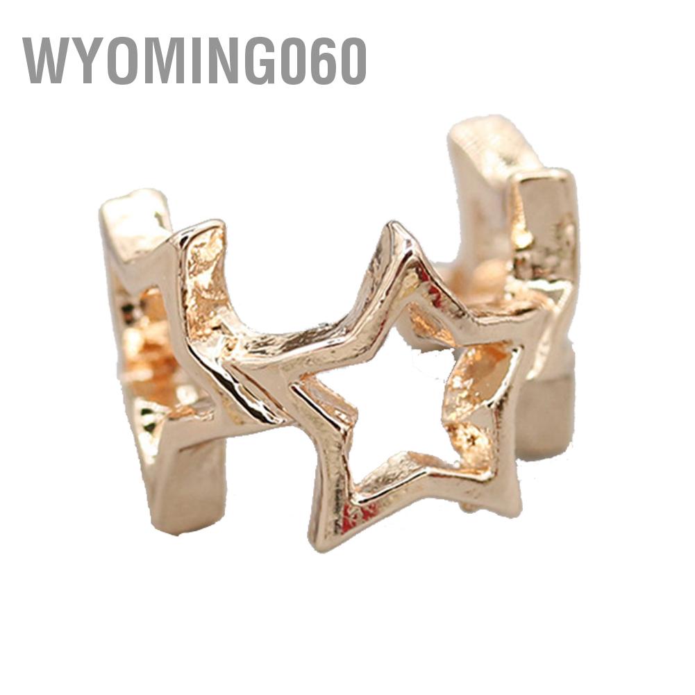 Wyoming060 Fahion Exquisite Star Ear Clip Earrings Women Eardrop Jewelry Accessories