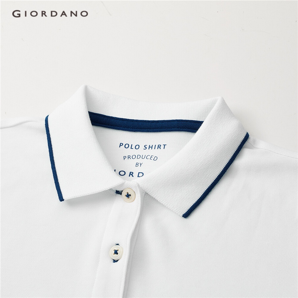 Áo polo GIORDANO 05311399 vải pique thời trang dành cho nữ