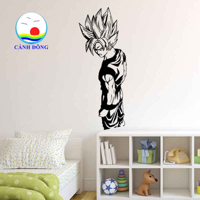 Decal dán tường SonGoKu Dragon Ball trang trí ấn tượng