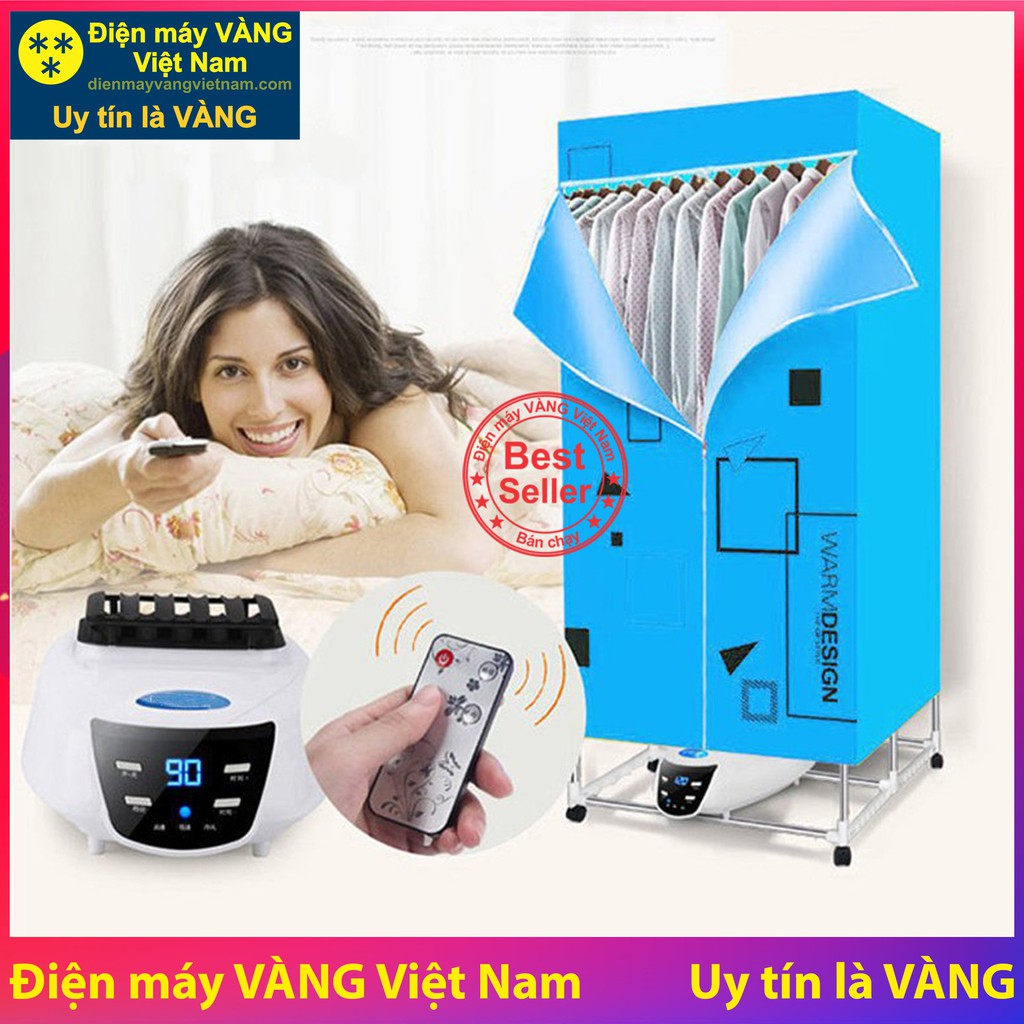 [Mã 1511ELSALE hoàn 7% đơn 300K] Máy sấy quần áo gia đình Holtashi có điều khiển từ xa