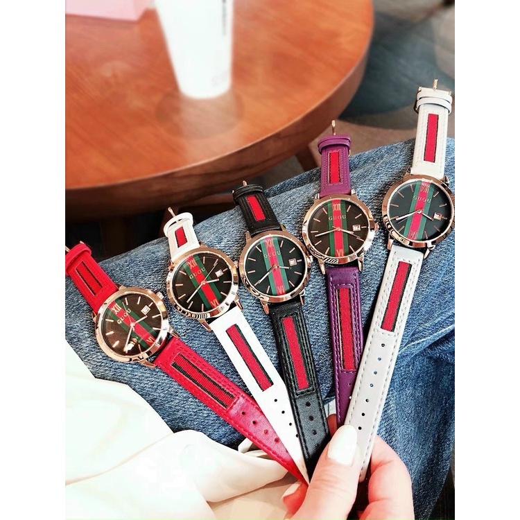 Đồng hồ Nữ GUCCI Size 34mm, mặt tròn, dây da bền màu