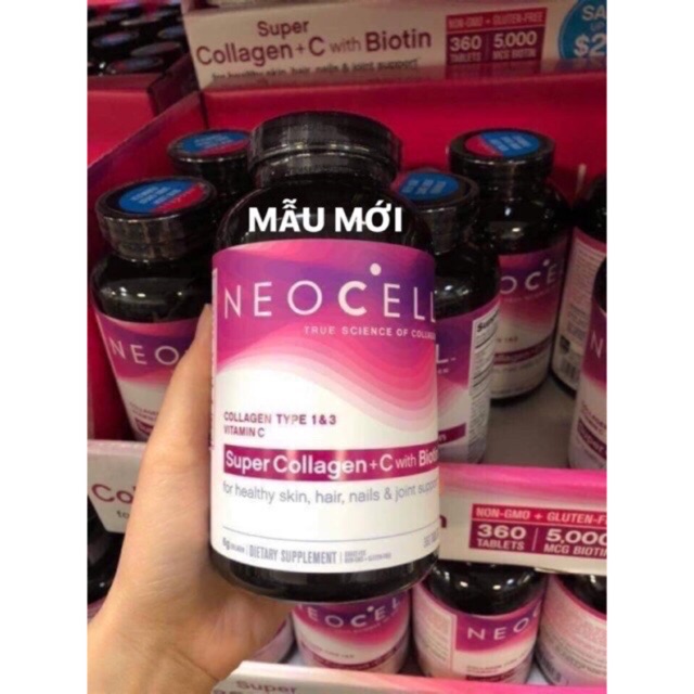 Viên uống đẹp da Neocell Biotin Super Collagen + C with biotin chai 360 viên của Mỹ | BigBuy360 - bigbuy360.vn