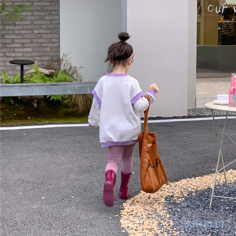 Áo Nỉ Dài Tay Giả Hai Mảnh In Chữ Phong Cách Hàn Quốc Thời Trang Mùa Thu Mới Cho Bé Gái