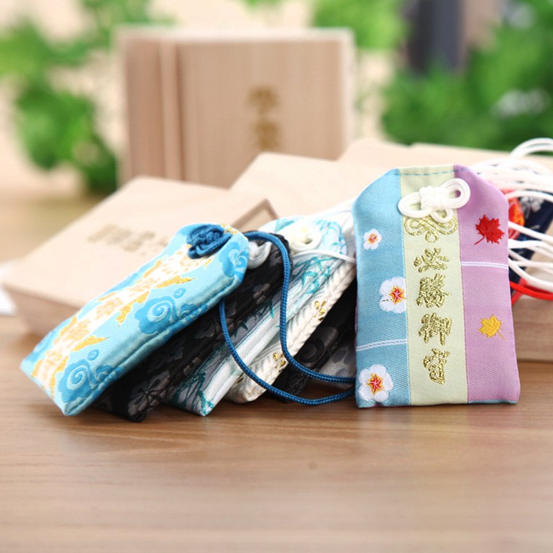 Túi Phước May Mắn Omamori Size Lớn tặng Đá Ngũ Sắc