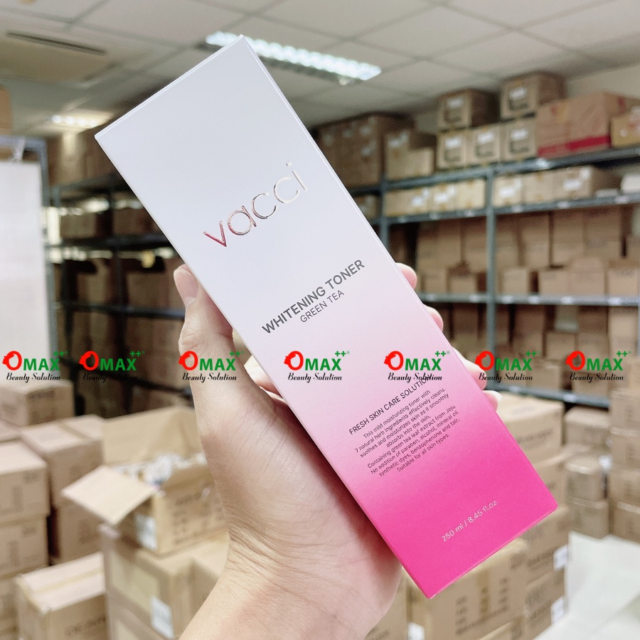 NƯỚC HOA HỒNG VACCI MÀU HỒNG - TRẮNG DA CHIẾT XUẤT TRÀ XANH - WHITENING TONER GREEN TEA 250ml