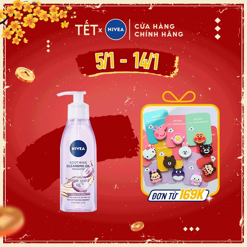 Dầu tẩy trang NIVEA hạt nho dịu nhẹ 150ml/chai