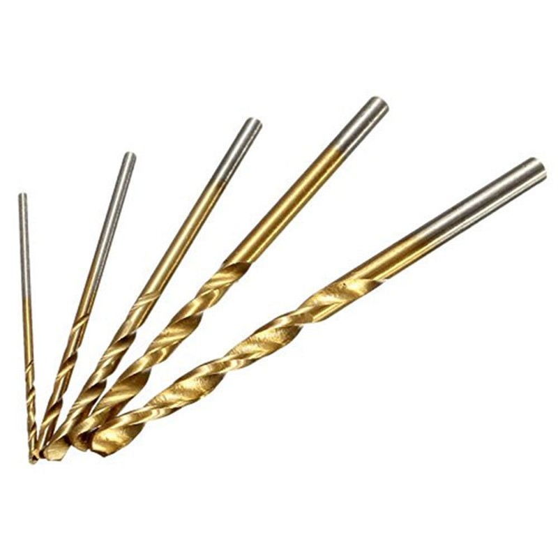 50 Mũi khoan bọc titan chất lượng cao kích thước 1mm 1.5mm 2mm 2.5mm 3mm