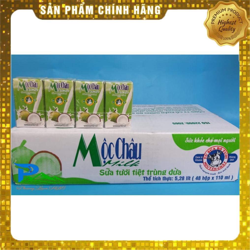 Sữa tươi tiệt trùng Mộc Châu 110ml - thùng 48 hộp [không kèm KM]