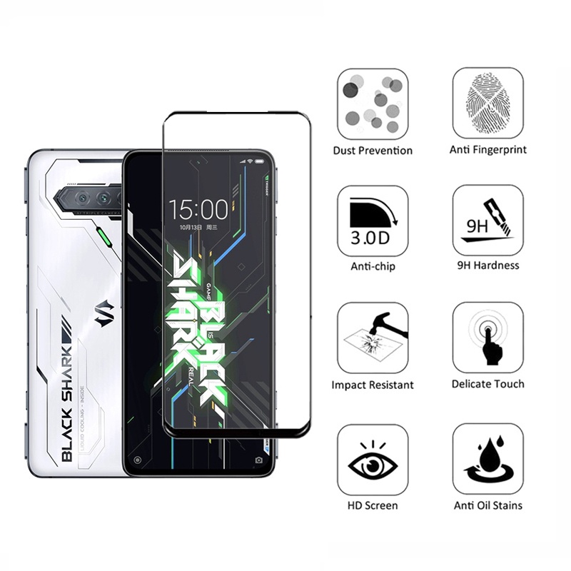 Kính cường lực cho Xiaomi Black Shark 4S Pro 4S 3 2 Pro Poco X3 Pro F3 X3 NFC Redmi Note 10 9 Pro 9T