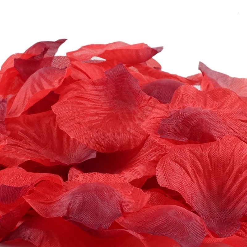 Túi 100 Cánh Hoa Hồng Giả Bằng Lụa Lãng Mạn Trang Trí Bàn Tiệc Cưới / Lễ Tình Nhân