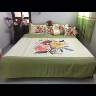 Bộ chăn ga 7 món satin cao cấp