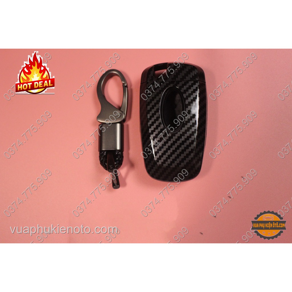 Ốp chìa khóa Ecosport 2018, Everet 2019 , Ranger 2019 bọc chìa khóa vân carbon cho xe ô tô  M1