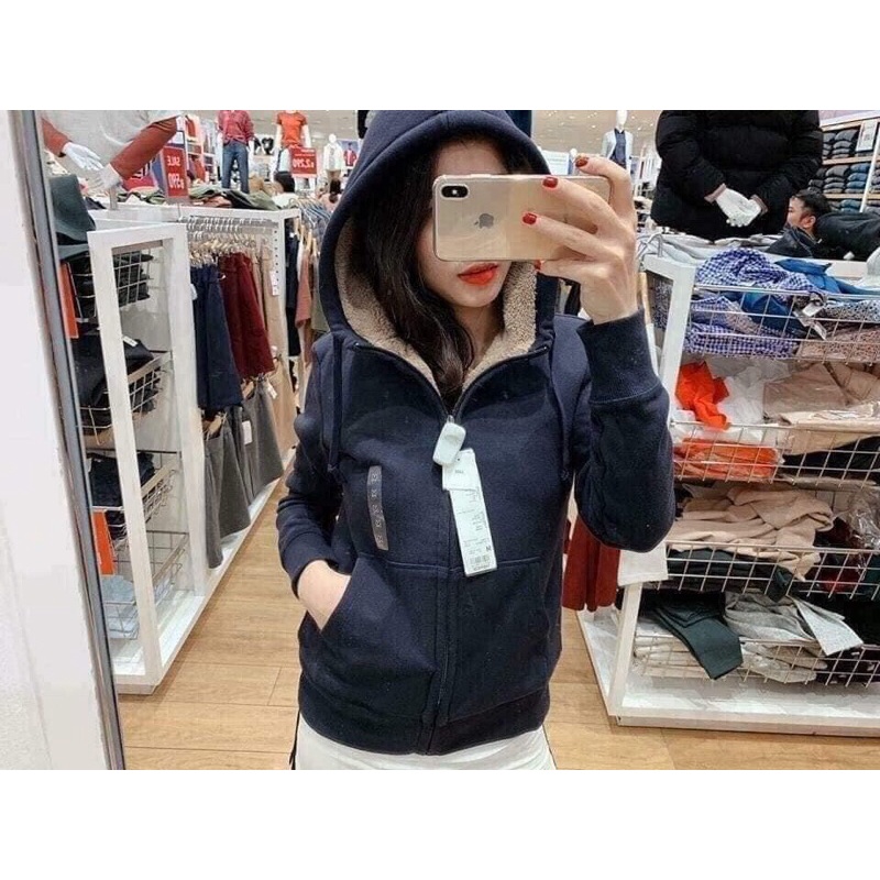 Áo nỉ lót lông cừu nữ Uni-store việt