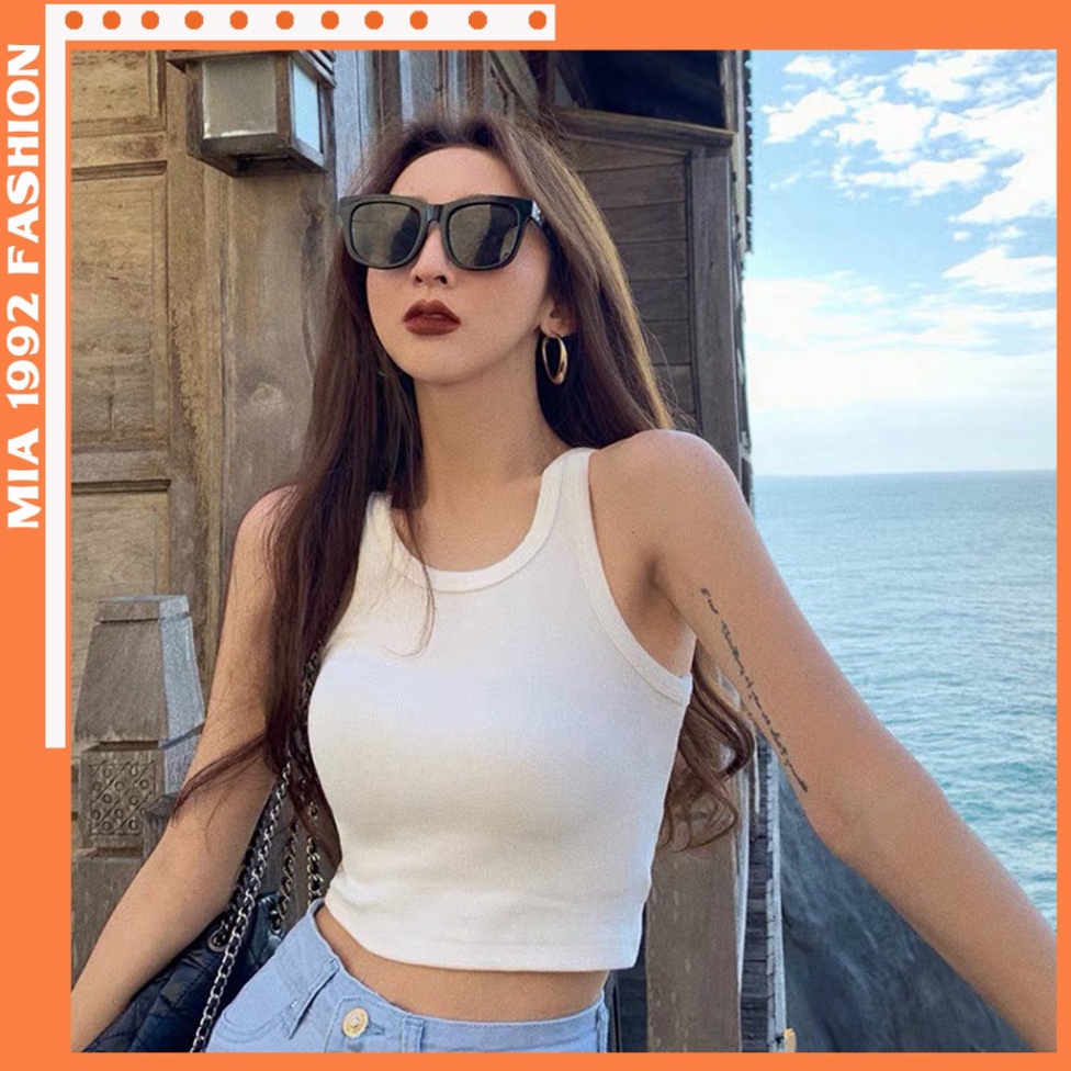 Áo ba lỗ nữ  cao cấp - Áo ba lỗ cotton co giãn tốt kiểu dáng basic siêu xinh hot summer 2022 chất siêu mát, co d