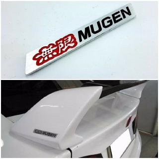 Mugen Logo Nhôm Đỏ Đen Phần Ô Tô Spoiler Huy Hiệu Biểu Tượng Logo Cho Xe Honda