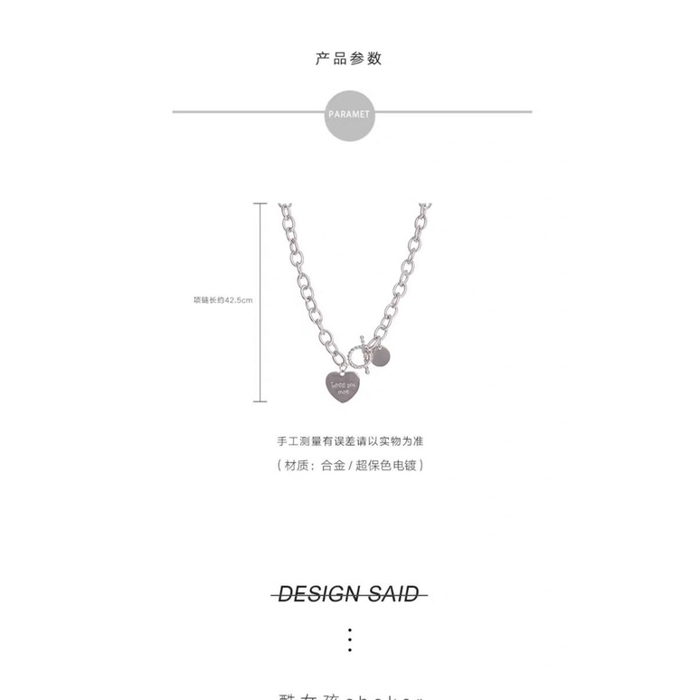 Vòng cổ Xích Kim Loại Dày Phong Cách Punk Âu Mỹ hip hop Thời Trang Cho Nữ