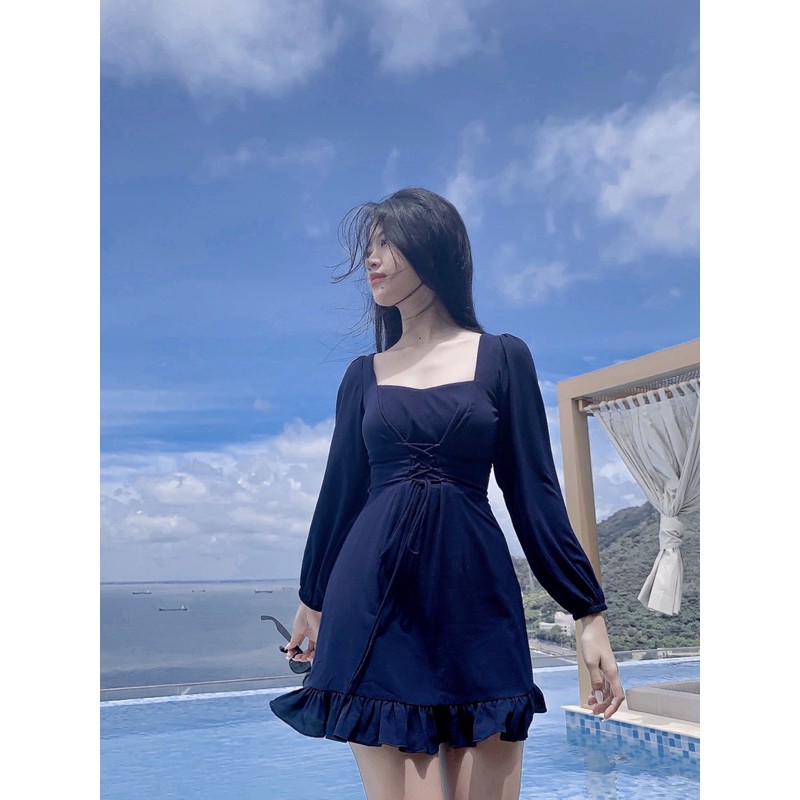 Đầm Tay Dài Rút Bụng Yoona