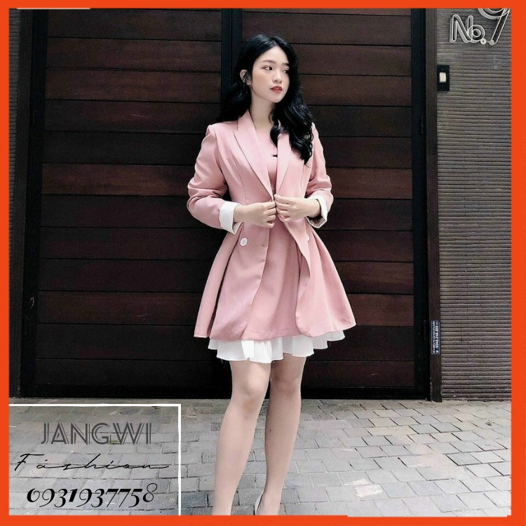 Đầm suông kèm áo khoác vest ❤️free ship❤️ sang chảnh bảo hành đổi trả toàn quốc.