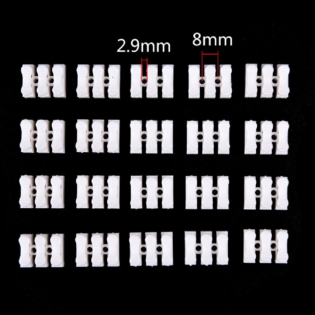 Set 20 Đầu Nối Dây Cáp mini Tự Khóa 3 Pin Màu Trắng Nhanh Chóng Tiện Lợi