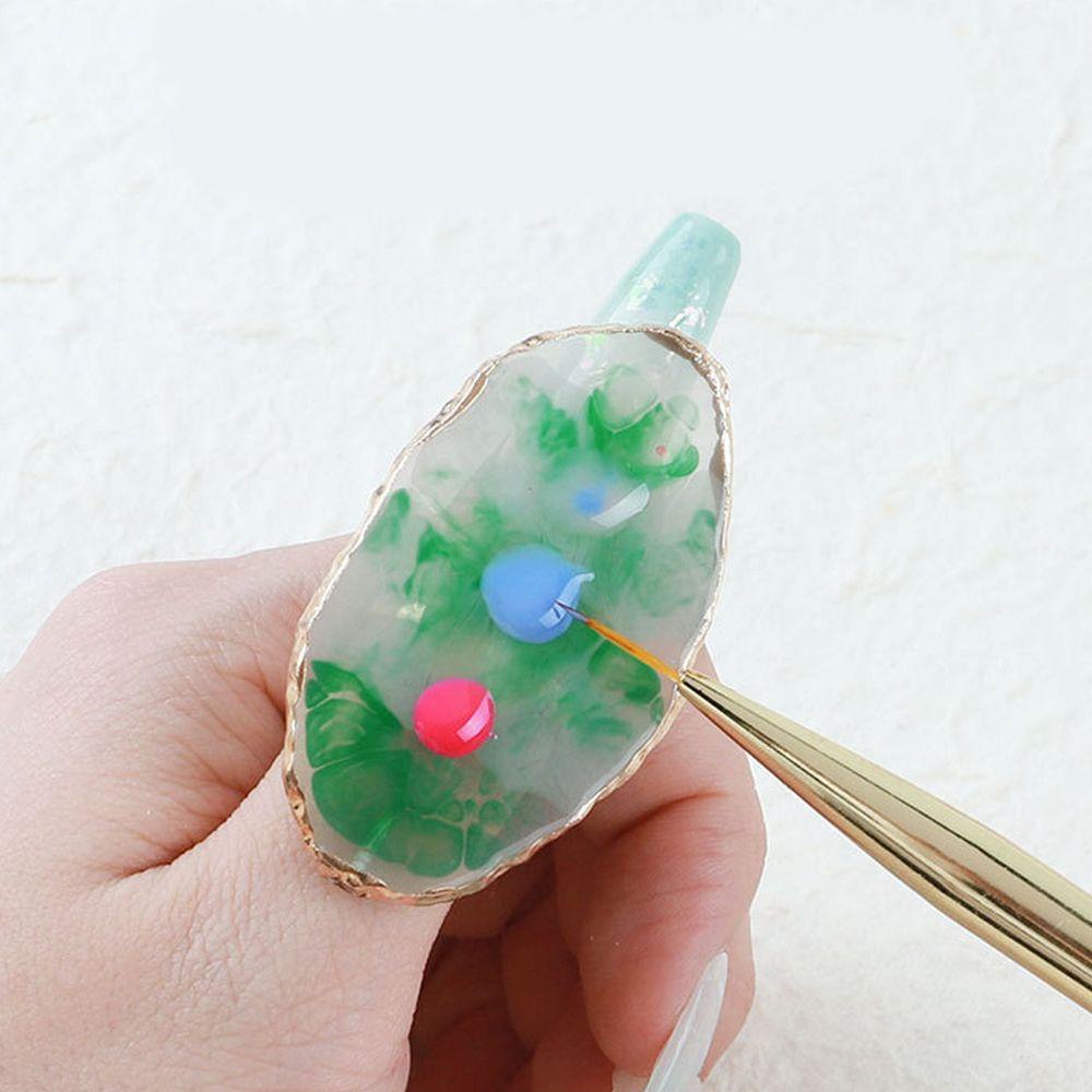 Bảng Pha Màu Sơn Móng Tay HECCEH|Khay Trưng Bày Móng Tay Giả Mã Não Tiện Dụng