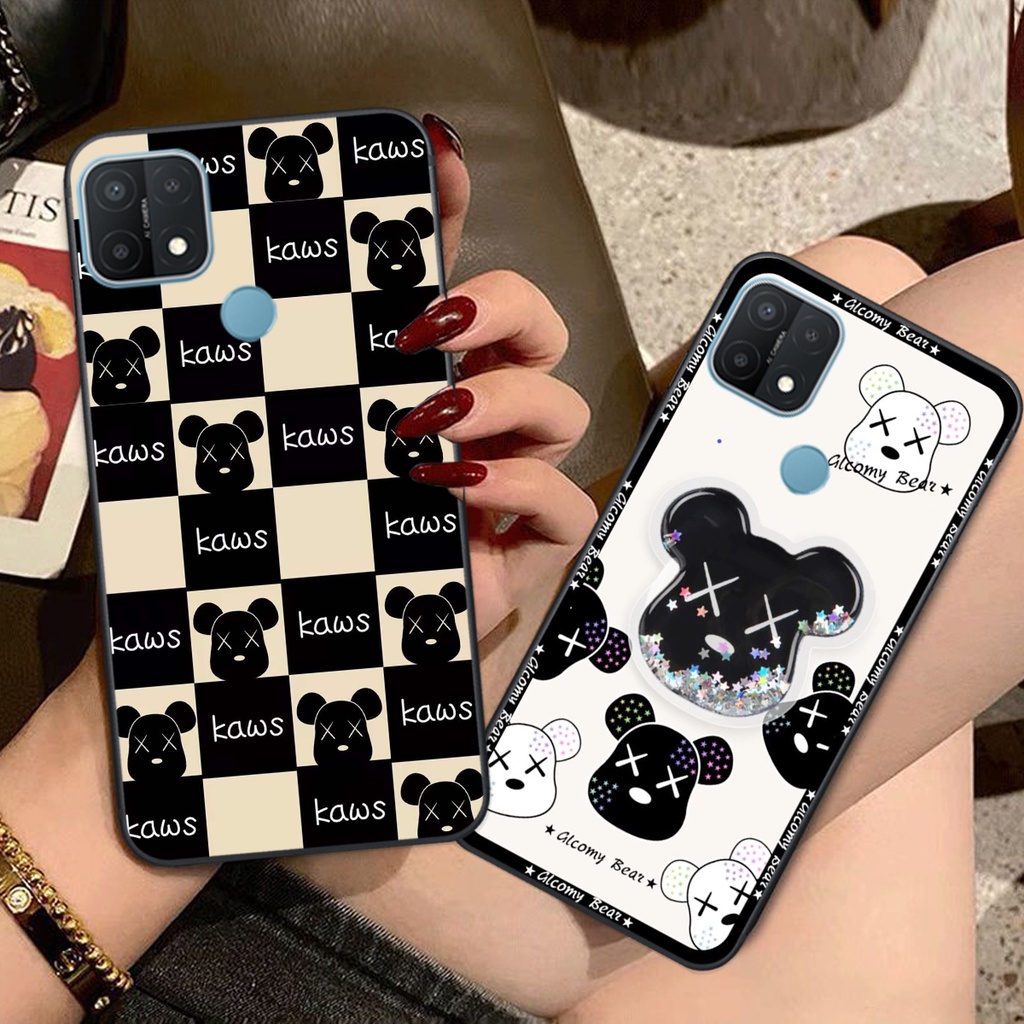 Ốp lưng Oppo A15 / A15s trái tim họa tiết caro, mikey họa tiết beabrick kaws cute