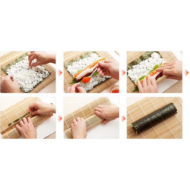 Mành tre cuốn sushi kimbap 24cm