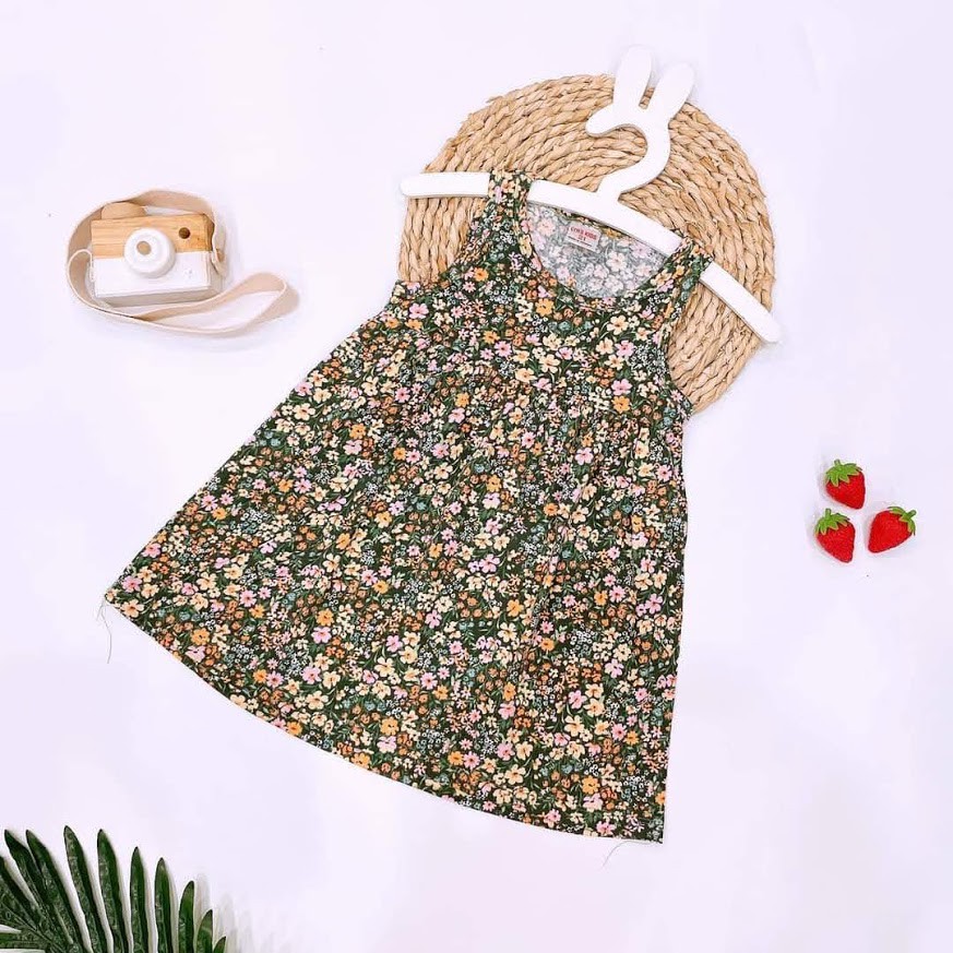 ✓9_22kg✓  XẢ KHO 39K Váy cotton xuất dư ba lỗ cách điệu BẢNG MÀU 1 MÃ SN001