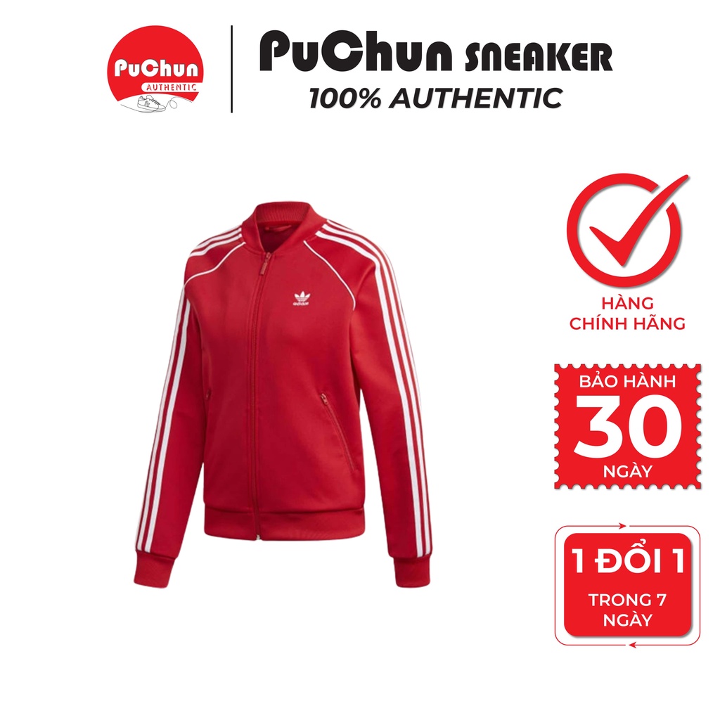 Adidas nữ áo khoác SST đỏ - ED7588