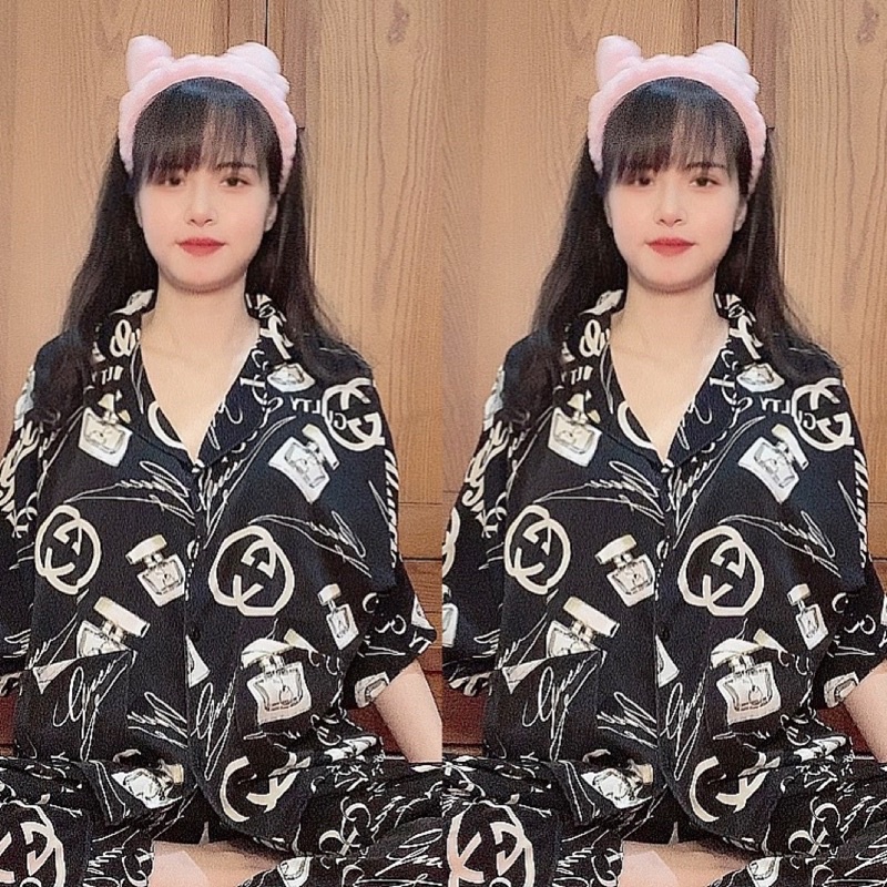 [ẢNH CHỦ SHOP] Pijama lụa cao cấp hoạ tiết quần dài tay cộc bigsize | BigBuy360 - bigbuy360.vn