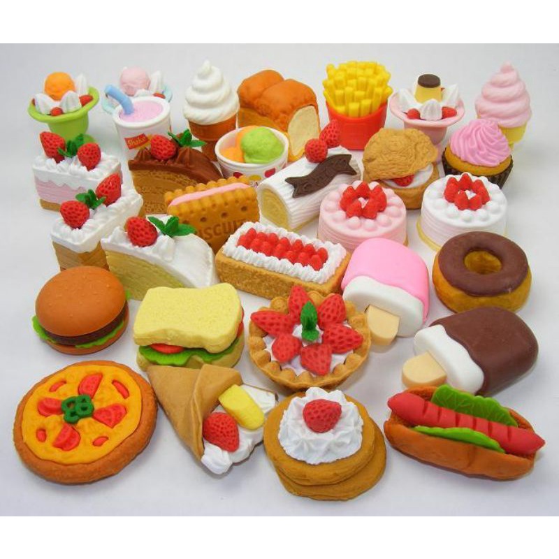 Gôm/tẩy Nhật Bản hình các món thức ăn nhanh