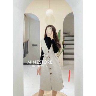  Set yếm dạ áo len tăm