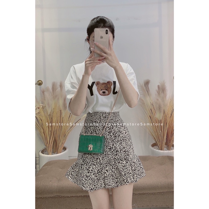 Sét áo phông và chân váy beo