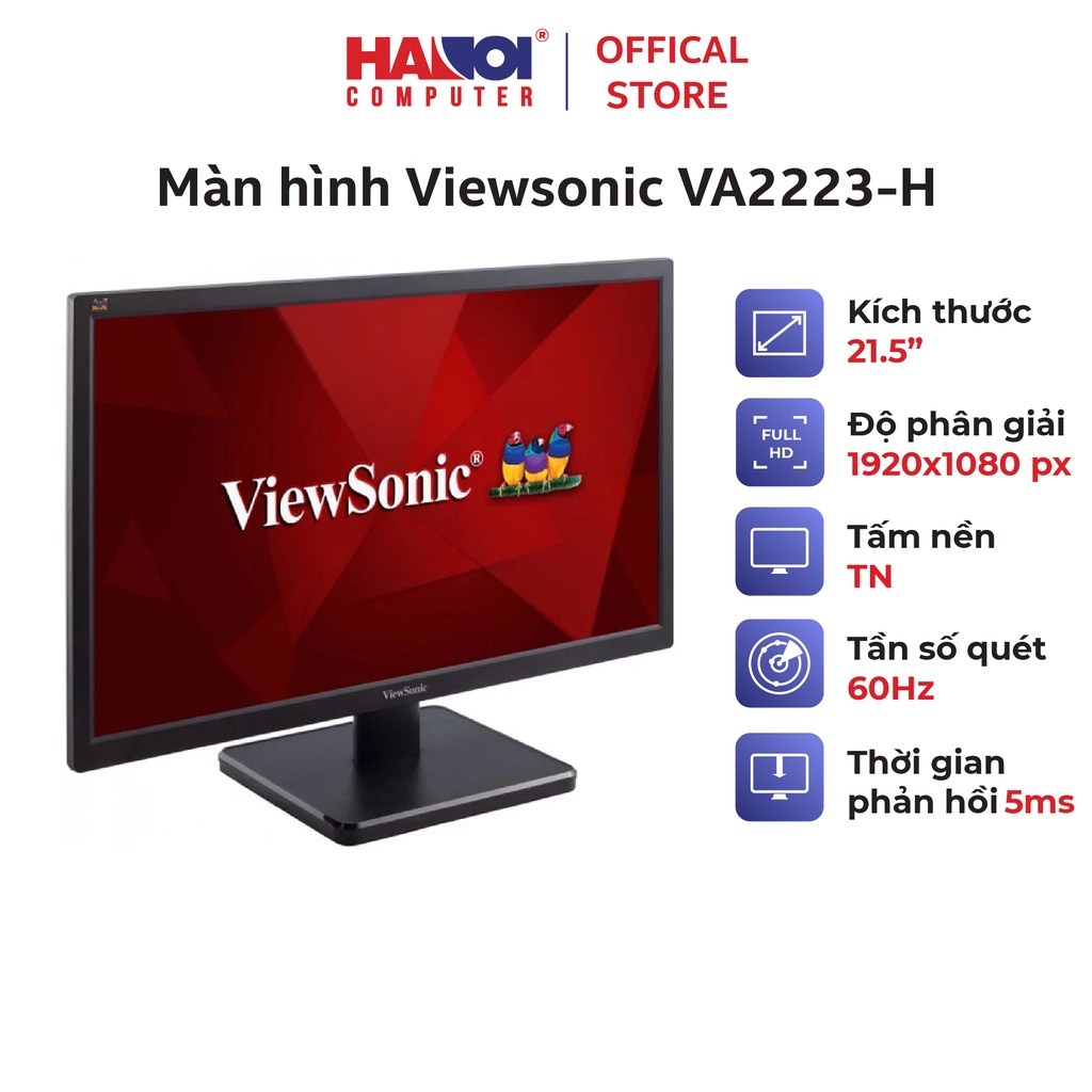 Màn hình Viewsonic VA2223-H (21.5inch/FHD/TN/60Hz/5ms/250nits/HDMI+VGA)