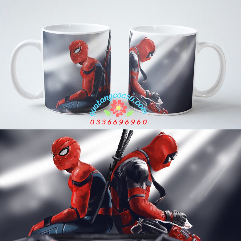 Cốc Sứ Spider Man Nhiều Mẫu, Cốc Spider Man Loại 1, Cốc Marvel