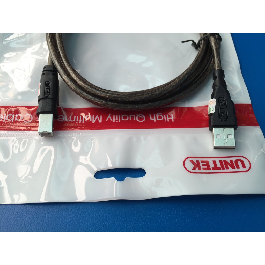 Cáp máy in chống nhiễu 1.5m Unitek IN1.5 - Cable Printer Unitek 1.5m