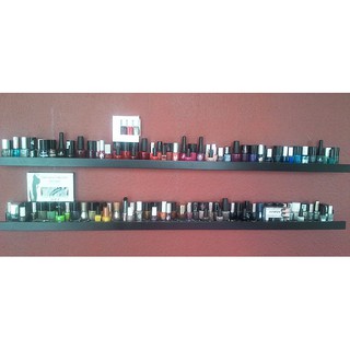 Set 2 thanh kệ nail chữ L dài 100cm sâu 6cm  để lọ sơn móng tay Gỗ lõi xanh chống ẩm.