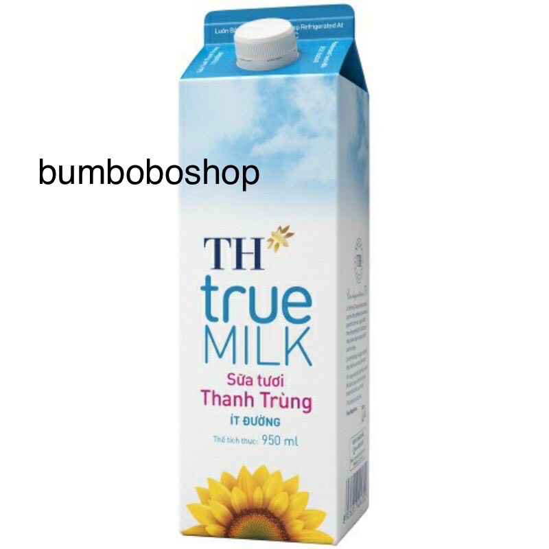 sữa thanh trùng TH TRUE MILK ít đường/nguyên chất 450ml và 950ml