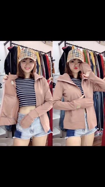 Aó khoác khẩu trang tay trùm ( hình thật kèm video )