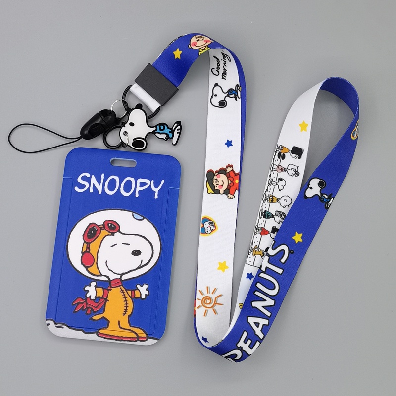 Dây Đeo Thẻ ID/Thẻ Học Họa Tiết Hoạt Hình Snoopy Xinh Xắn