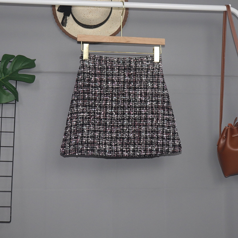 ENCOUNTER Women's Skirt Korean High Waist Thin Tweed Bag Hip | BigBuy360 - bigbuy360.vn
