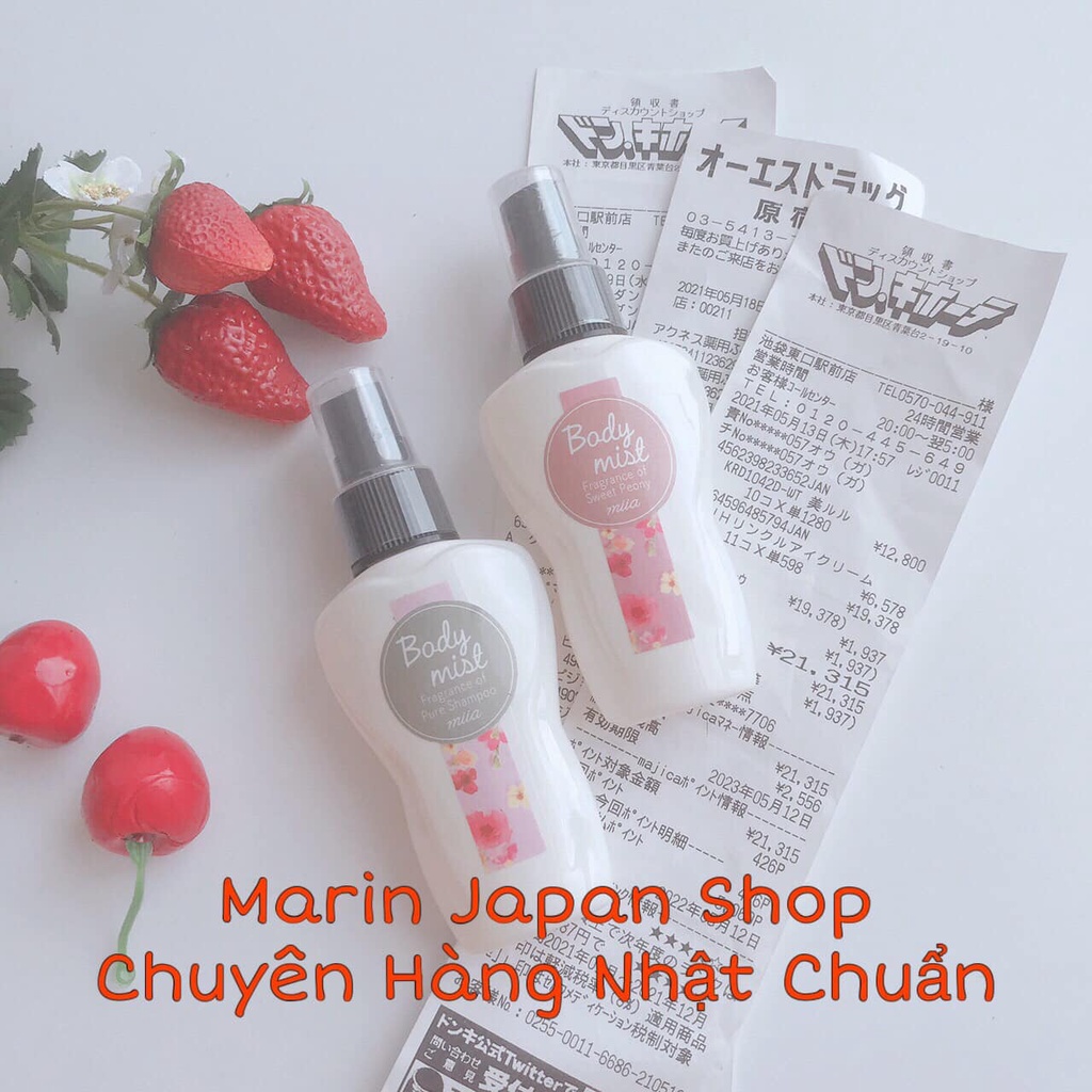 Xịt khoáng body mist thơm cơ thể hương nước hoa Nội địa Nhật Bản