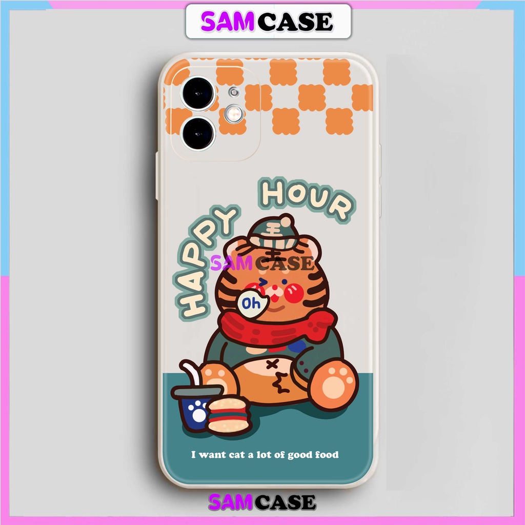 Ốp lưng iPhone cặp đôi cạnh viền vuông silicon dẻo cho iphone 6/6s/7/8/X/XS/XR/11/12/13/14  Pro Plus Max Hổ tiger cute