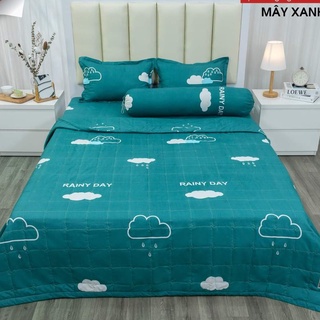 Sét 4 món chăn hè chần bông ga gối polycotton