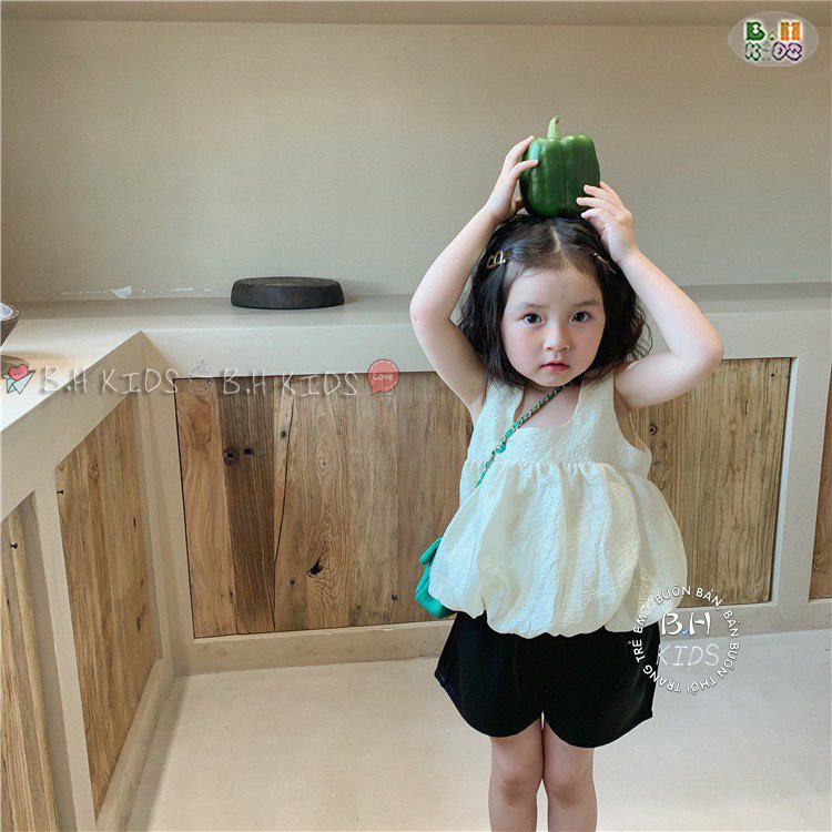 SALE SET 2 CHI TIẾT ÁO BỒNG VÀ QUẦN BÉ GÁI XINH XẮN SIZE 6-20KG