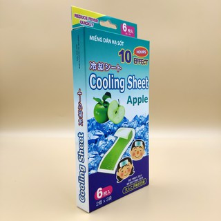 Miếng dán hạ sốt Cooling Sheet Apple (Hộp 6 miếng)