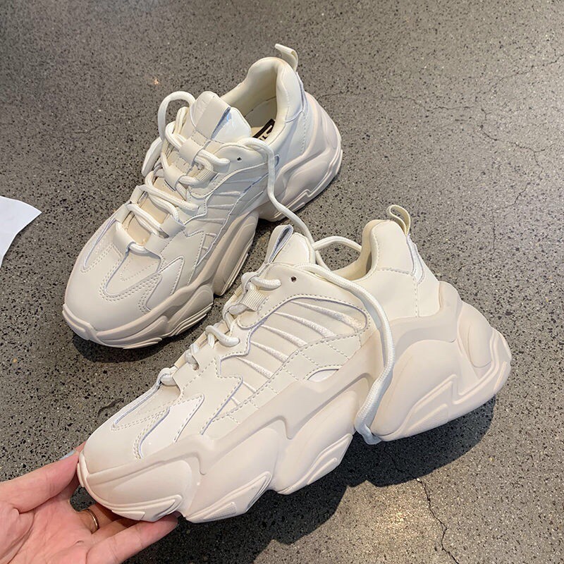 Giày thể thao nữ da PU,Giày Nữ Ulzzang Thể Thao Độn Đế Cao 5cm kiểu dáng cực trẻ trung năng động | BigBuy360 - bigbuy360.vn