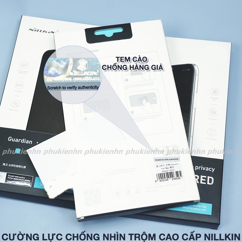 Kính cường lực chống nhìn trộm Nillkin Guardian cho IP 14 Promax , 14 Pro ,13 Promax , 12 Promax ,11 Promax - chính hãng